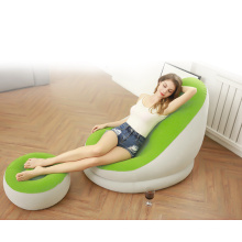 Sungoole Single Air Inflável Lazy Relaxing Chair Móveis Sala de estar Sofás Camas com bomba de ar sofá para camping ao ar livre